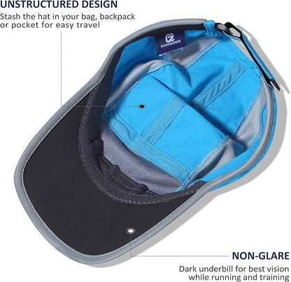 GADIEMKENSD Reflective Folding Outdoor Hat Unstructured Design UPF 50+ Sun Protection Sport Hats for Womens and Mens
