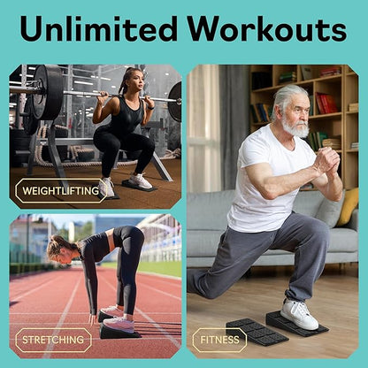 Squat Wedge - Squat Wedge Block 520 LBS Weight Capacity - Slant Board for Calf Stretching - Calf Stretcher Slant Board - yoga blocks