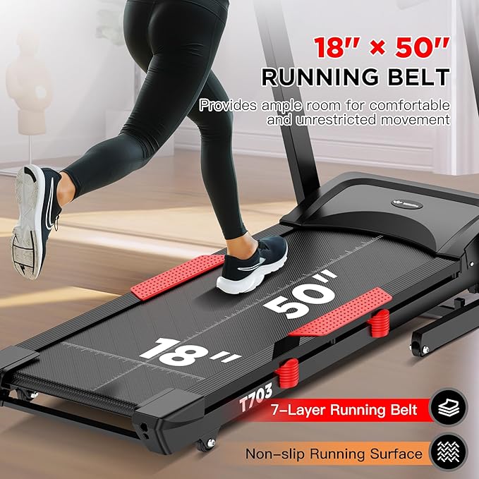 Treadmill with 15% Auto Incline, 300 LBS Capacity and 10 MPH Max Speed, 4.0HP Folding Treadmills for Home Features 18'' x 50'' Belt, Bluetooth, APP, 64 Preset Programs and 3 Countdown Modes