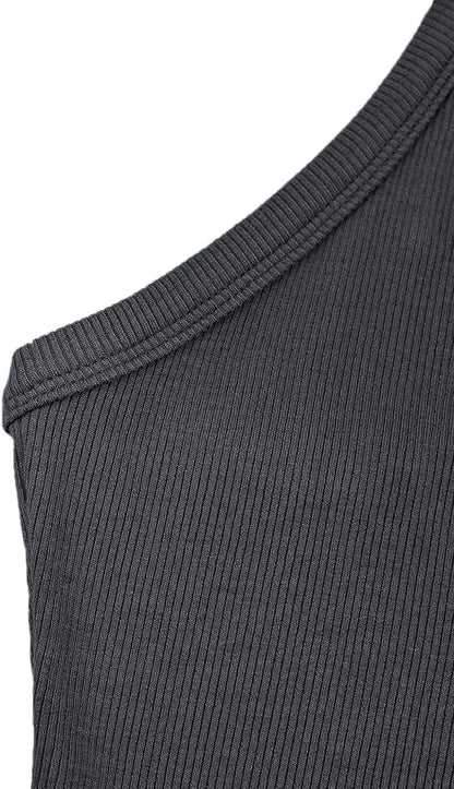 iGENJUN Workout Tops for Women Racerback Basic Tank Summer 2025 Camisole V Neck Slim Fit Ribbed Sleeveless