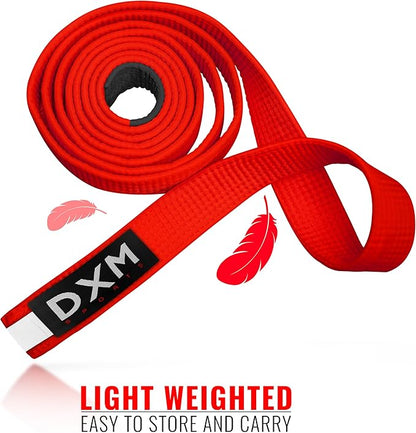 DXM SPORTS BJJ Jiu Jitsu Belt - Taekwondo Karate Belt - Martial Arts Uniform Ranking Judo Belt Double Stitched for Kids Adult