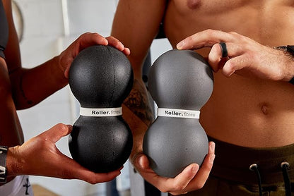Fitness Infinity Roller, Peanut Foam Massage Ball, Large 8-Inch Double Exercise Roller (Gray - Standard)