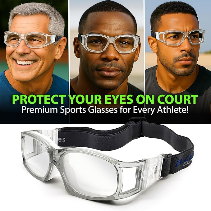 BLUE CUT Safety Outdoor Sports Goggles Unisex Anti Fog Ideal For Basketball Racquetball