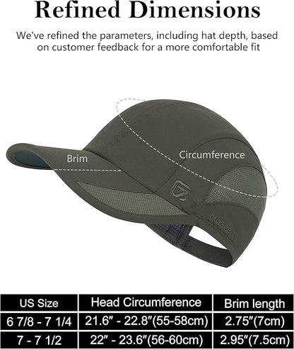 GADIEMKENSD Quick Dry Run Hat Cooling Breathable Mesh