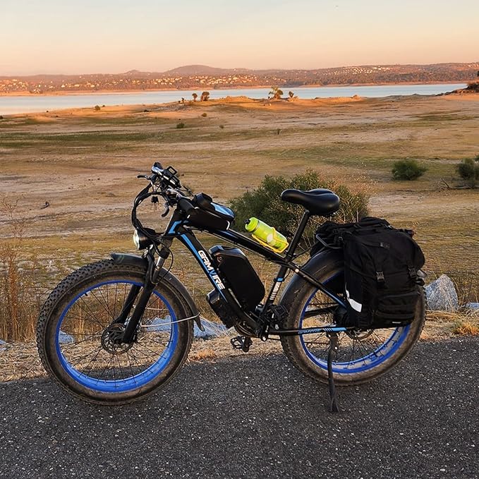 Ebike for Adults Electric, 52V 19.2Ah/32Ah, Peak 2000W/2500W E-Bike, 36/40MPH, 70 Miles/100Miles Long Range, Hydraulic Disc Brake, Off Road Snow Mountain E-Bike, 24"/26" Fat Tire Fast Electric Bicycle