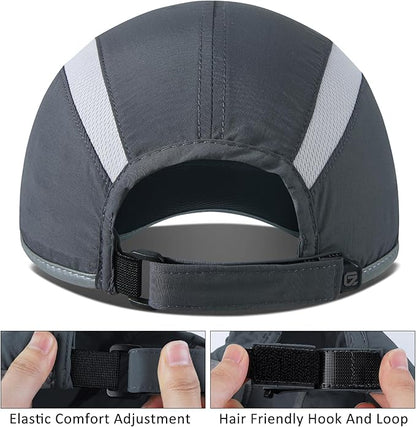 GADIEMKENSD Reflective Folding Outdoor Hat Unstructured Design UPF 50+ Sun Protection Sport Hats for Womens and Mens