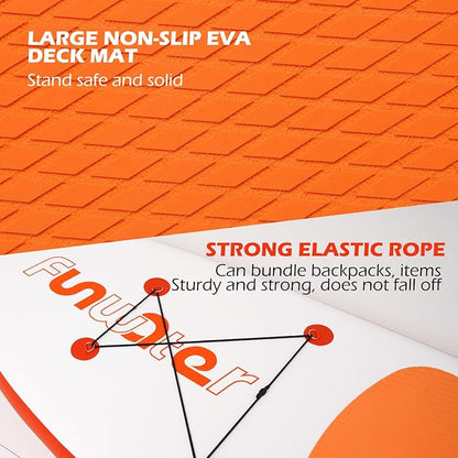 FunWater Inflatable Ultra-Light Stand Up Paddle Board for All Skill Levels with Premium SUP Paddleboard Accessories,Non-Slip Comfort Deck for Youth & Adults