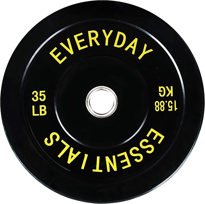 2-Inch Olympic Bumper Plates, Perfect Weight Plates for Weightlifting and Strength Training, Multiple Weights Available