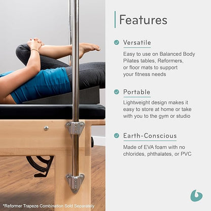 Balanced Body Large Foam Wedge, Pilates Reformer Accessory, Workout Wedge for Home Gym or Studio, Black