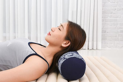 Leewadee Small Yoga Bolster – Shape-Retaining Cervical Neck Roll, Tube Pillow for Comfortable Reading, Kapok Filling, 22 x 6 x 6 inches