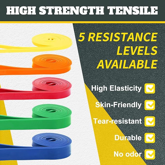 Exercise Bands Resistance Bands for Working Out,Pull Up Bands Set,at Home Workout Equipment,Workout Bands for Men and Women,Stretch Bands for Exercise