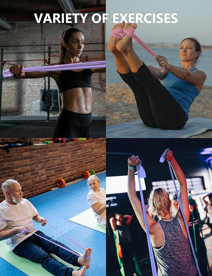 Fabric Resistance Bands for Women – 5 Level Exercise Bands Resistance Set, Resistance Bands for Working Out with Handles, Workout Bands Resistance for Women, Yoga, Pilates, Glutes, Legs,Vigor Yellow