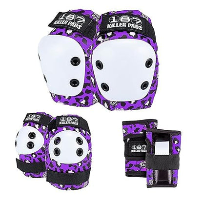 187 Killer Pads Six Pack Pad Set, Elbow Pads, Knee Pads, and Wrist Guards - Ideal for Skateboarding, Roller Skating, and Inline Skating