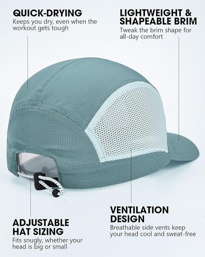 GXCROR Performance Baseball Cap for Men & Women - UPF 50+ Running Hat, Lightweight Quick-Dry Sports Hat for Golf, Hiking, Gym
