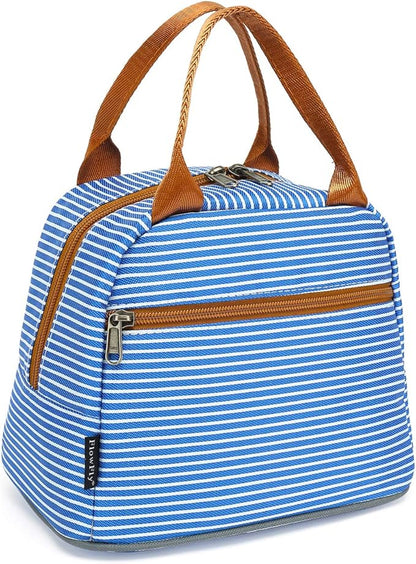 FlowFly Insulated Lunch Cooler Bag - Tote Bag Organizer for Women/Men, Royal