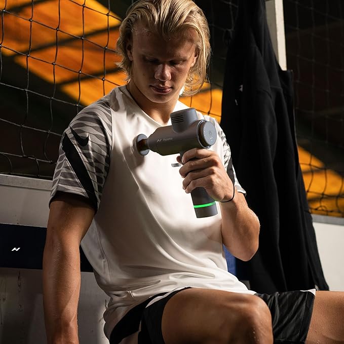 Hyperice Hypervolt 2 Black - Featuring Quiet Glide Technology - Handheld Percussion Massage Gun | 3 Speeds, 5 Interchangeable Heads | Helps Relieve Sore Muscles and Stiffness |FSA and HSA