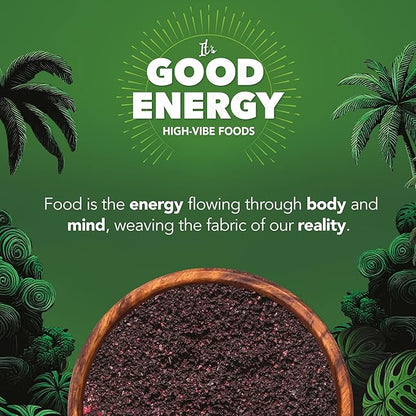 It’s Good Energy Organic Amazonian Wild Acaí Powder | Freeze-Dried | 8x More Antioxidants, Rich in Omega 3-6-9 | Non-GMO, Gluten-Free, Keto | No Sugar | Great for Smoothies & Drinks