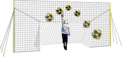 3-in-1 Soccer Training Rebounder & Goal Backstop Net - Soccer Goal for Volley, Passing, Solo Training - Outdoor Sports, Backyard Games