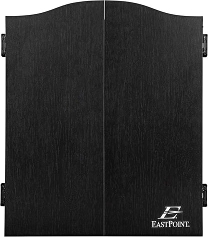 EastPoint Sports Tournament Bristle Dartboard and Easy Hang Cabinet with Electronic Scoreboard and 6 Steel Tip Darts