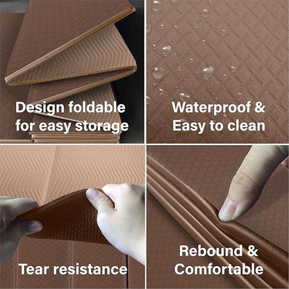 Foldable Yoga Exercise Mat – Lightweight, Anti-Slip, and Easy to Store for Yoga, Pilates, Home Workouts, and Floor Exercises