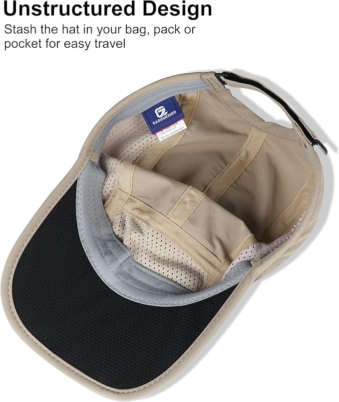 GADIEMKENSD Mens Folding Outdoor Hat Long Brim UPF 50+ Sun Protection