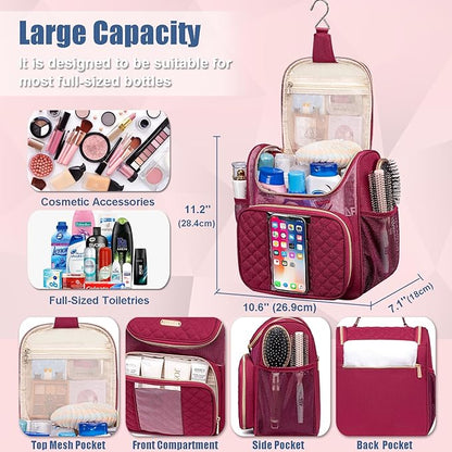 Large Toiletry Bag for Women Men,Portable Shower Caddy For College Dorms,Gym Shower Bag for Women, Quick Dry Hanging Toiletry Bag Bathroom Accessories Bag for Traveling, Camping Essentials