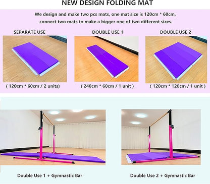 4FT/5FT Gymnastic Bar Set Gymnastics Horizontal Bar Gymnastics Kip Bar for Kids Home Use