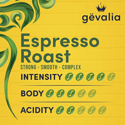 Gevalia Espresso Dark Roast Ground Coffee (12 oz Bag) (Pack of 5)