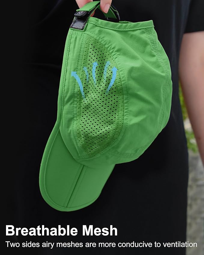 GADIEMKENSD Mens Folding Outdoor Hat Long Brim UPF 50+ Sun Protection