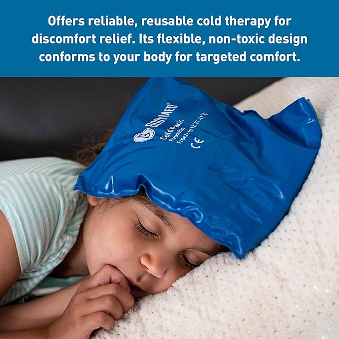 BodyMed Reusable Vinyl Ice Pack (2-Pack) for Knee, Arm, Elbow, Shoulder, Back - Professional Grade Cold Therapy for Injuries, Aches, Swelling, Bruises, Sprains - 12 in. x 7 in. (Half)