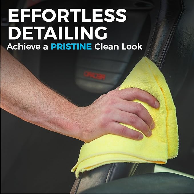 The Rag Company - All-Purpose Microfiber Terry Cleaning Towels - Commercial Grade, Highly Absorbent, Lint-Free, Streak-Free, Kitchens, Bathrooms, Offices, 300gsm, 16in x 16in, Grey (12-Pack)