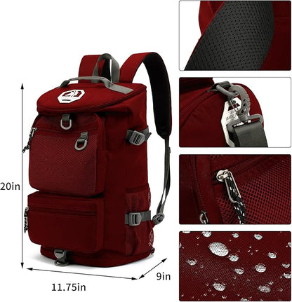 Kalesi Gym Duffle Bag Backpack 4-Way Waterproof with Shoes Compartment for travel Sport Hiking laptop