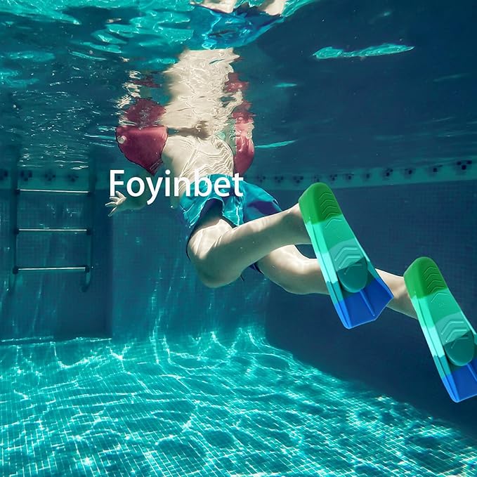 Kids Swim Fins,Short Kids Fins Youth Swimming Flippers for Lap Swimming Training for Children Girls Boys Beginners