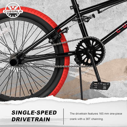 Freestyle BMX Bike, 18 20 Inch Kids Bicycle for 5-13 Years Old Kids and Beginner Level Rider, Multiple Colors