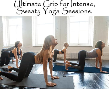 Tatago Hot Yoga Mat Towel Non Slip for Hot Yoga (72 inch) Our Hot Yoga Towel Non Slip Silicone Dabs & Absorbent Microfiber Blend Gives You More Grip As You Drip (Nube Gris-72, Standard - 72")