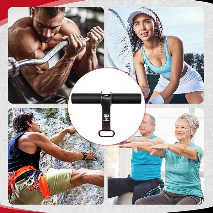 FitBeast Forearm Strengthener & Wrist Roller Forearm Exerciser - Adjustable Forearm Strength Trainer with Thickened Anti-Slip Grip Handles, Ideal for Boosting Grip Strength & Muscle Building