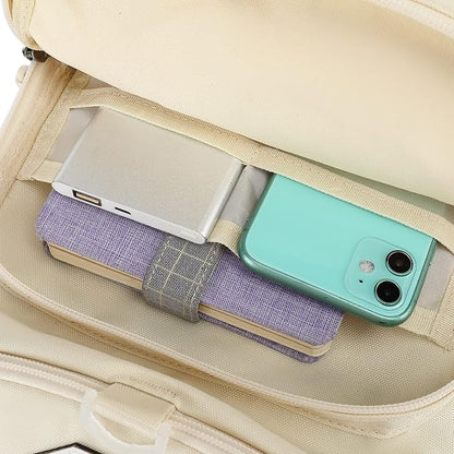 Kalesi Gym Duffle Bag Backpack 4-Way Waterproof with Shoes Compartment for travel Sport Hiking laptop (Sea salt white)