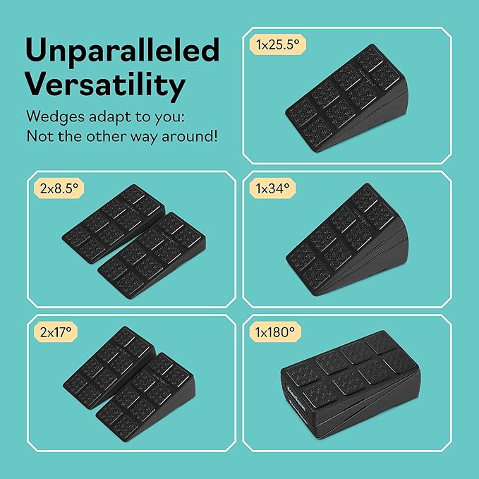 Squat Wedge - Squat Wedge Block 520 LBS Weight Capacity - Slant Board for Calf Stretching - Calf Stretcher Slant Board - yoga blocks