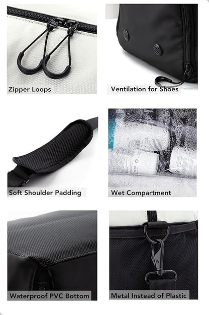 Fitgriff® Gym Bag V2 for Men and Women with Shoe & Wet Compartment - Duffle Bag for Travel, Sports, Fitness and Workout