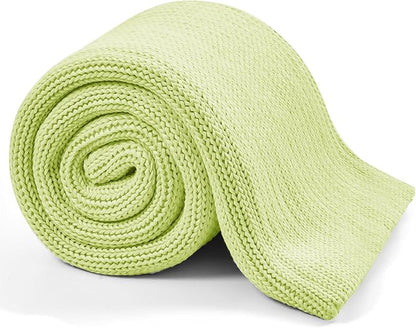 L'AGRATY Knitted Weighted Blanket - 50x60, 10lbs Cooling Chunky Knit Heavy Blanket for Adults, Braided Crochet Throw, Thick Cable Yarn, Machine Washable