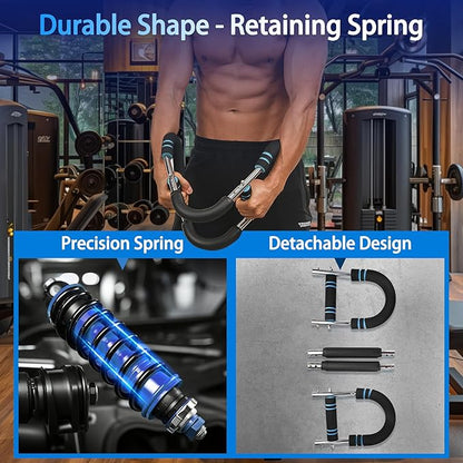 2025 Pro Saker Twister Arm Trainer - 40-100lb Adjustable Power Twister Bar for Chest, Shoulder & Arm Workout, Portable Detachable Upper Body Fitness Equipment for Home/Gym