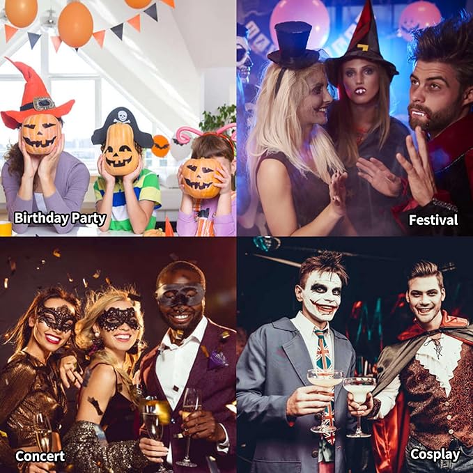 Halloween Body Glitter Gel,Black White Skull Pumpkin Professional Vibrant Music Festival Party Rave Accessories,Sparking Chunky Face Glitter Paint Makeup for Women and Kids