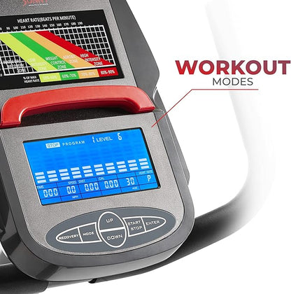 Sunny Health & Fitness Programmable 16 Levels Electro-Magnetic Resistance Recumbent Exercise Bike with 24 Pre-Build Workouts and 300 lbs Weight, Free SunnyFit App Connection for Guided Home Training