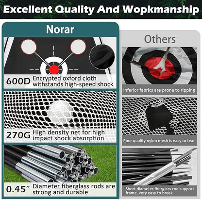Golf Net,10x7FT with Golf Practice Mat,Hitting Aid Nets for Backyard Driving Chipping Training Swing with Target Outdoor or Indoor–Gifts for Men/Dad/Him