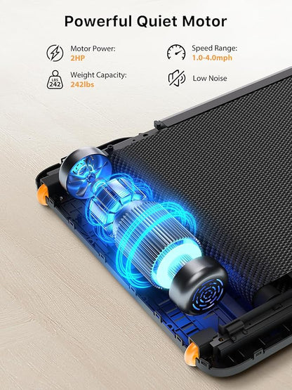 WALKINGPAD Foldable Walking Pad Treadmill for Home Office, Under Desk Treadmill with Adaptive Speed Control, Compact Design for Small Spaces, No Assembly Needed