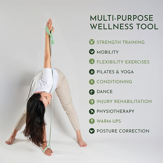 Stretching Strap Set of 3, Stretch Straps with Loops for Yoga, Pilates, Dance, Physical Therapy, 3 Resistance Bands, Stretch Bands for Exercise, Flexibility, Yoga Straps for Stretching