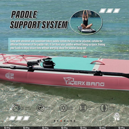 Inflatable Paddle Board with Premium SUP Board Accessories, Allround Paddle Boards for Adults/Kids,Stand Up Paddle Board Defender Collection