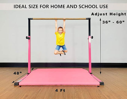 4FT/5FT Gymnastic Bar Set Gymnastics Horizontal Bar Gymnastics Kip Bar for Kids Home Use