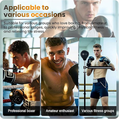 INNOLIFE Boxing Bar Height Adjustable Spinning Bar with Punching Bag Boxing Speed Trainer for Home Gym