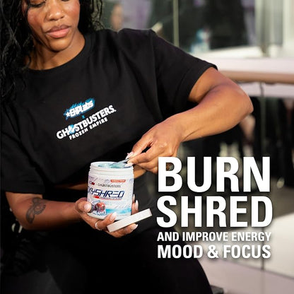 EHP Labs x Ghostbusters OxyShred Pre Workout Powder Supplement - Preworkout Powder with Acetyl L Carnitine, Energy Boost Drink - Frosty Big Apple, 60 Servings